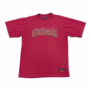 Vintage Arkansas Razorbacks Shirt Mens Medium Red NCAA Football Pro Player Tee